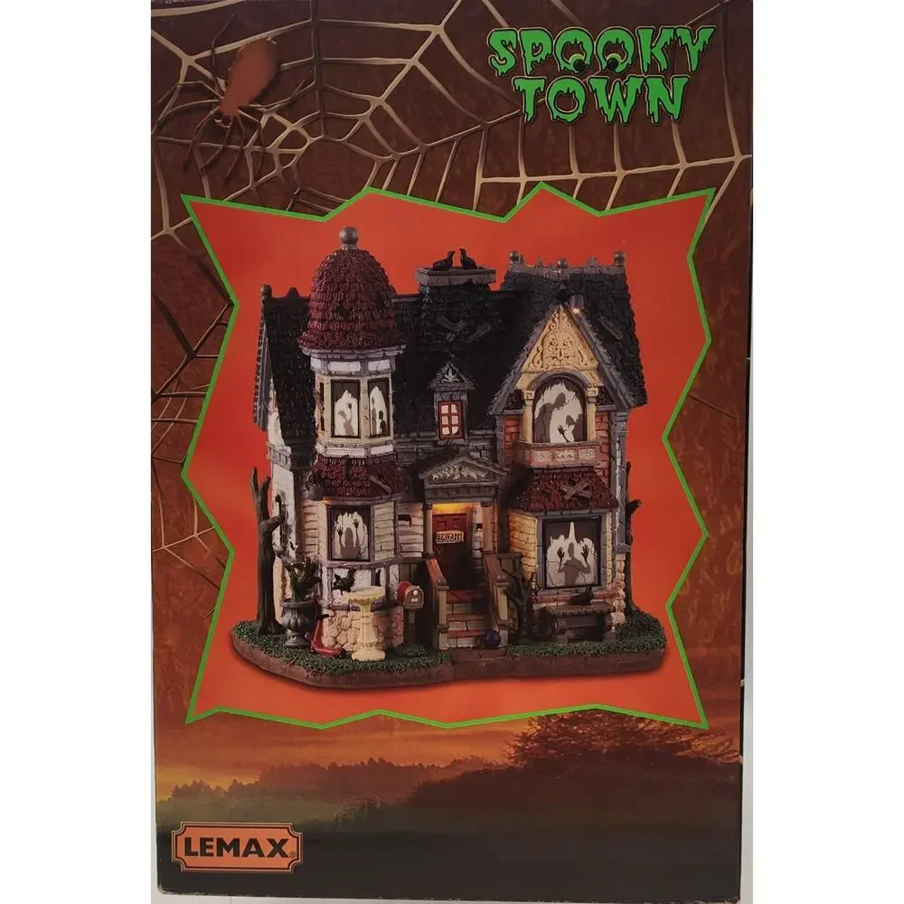Lemax Spooky Town 2023 THE HOUSE OF SHADOWS #35004 NRFB Lit Village Building *